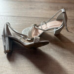Elegant Silver High Heel Sandals